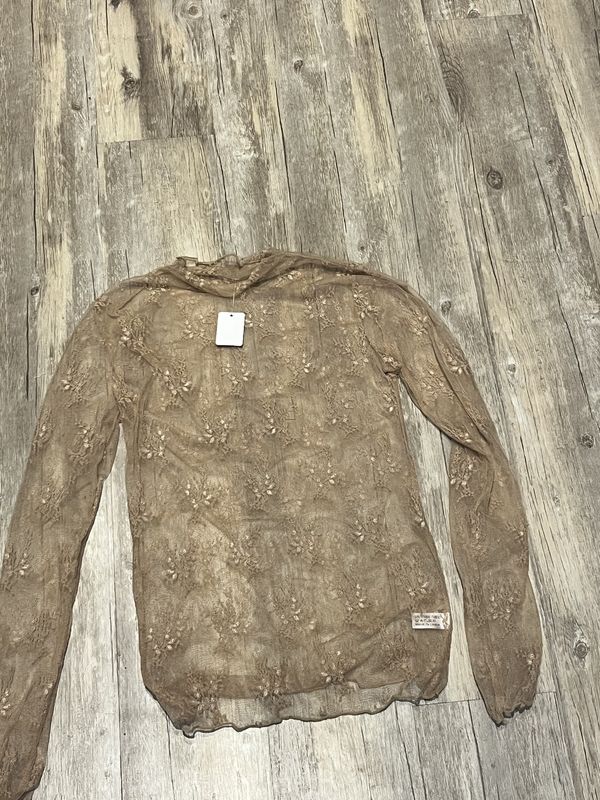 Turtleneck Lace Sheer Top