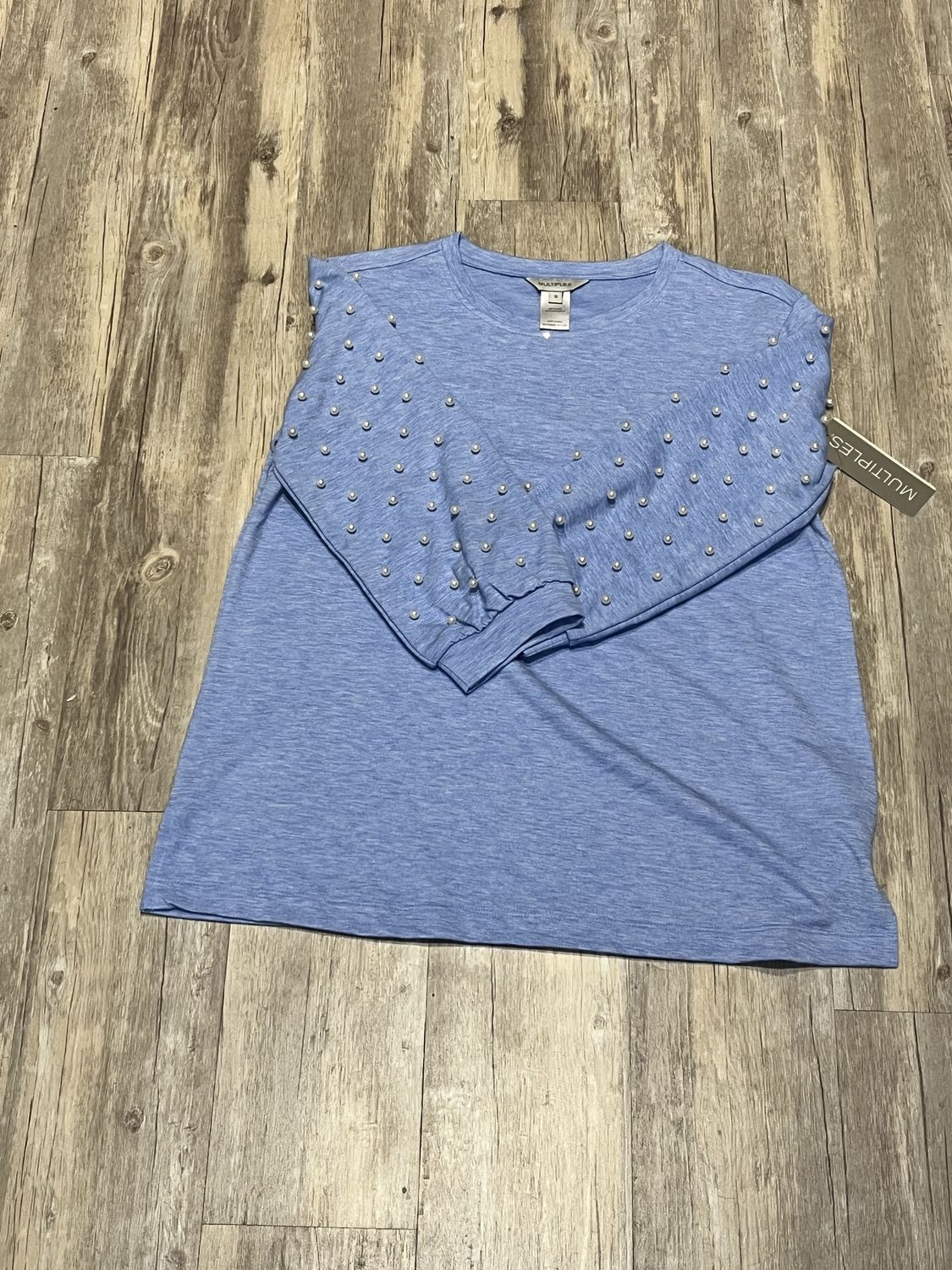 3/4 Sleeve Crew Pearl Top