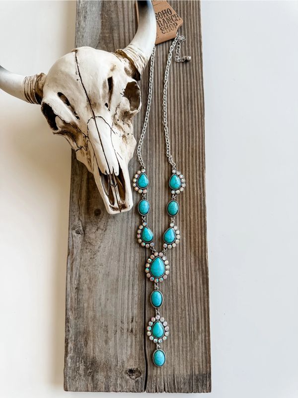Turquoise Y Necklace