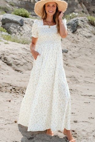 Frily tiered floral maxi, Size: Small
