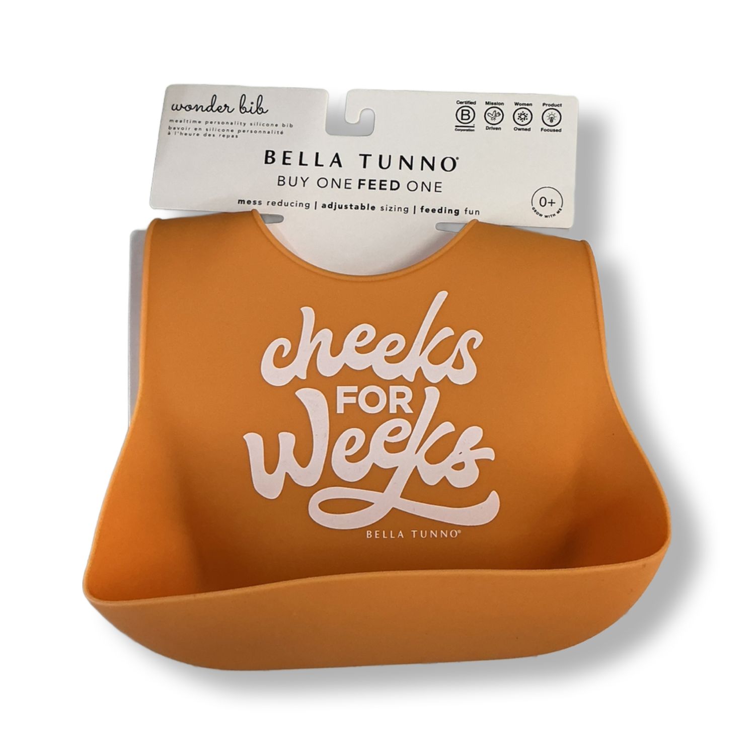Cheeks for Weeks bib