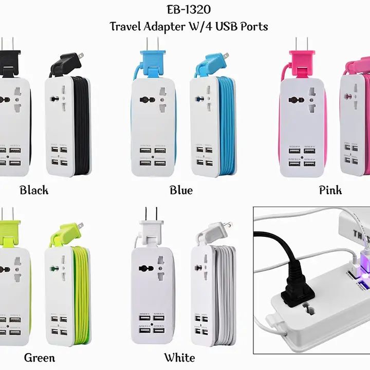 Travel Adapter with 4 UBS Ports