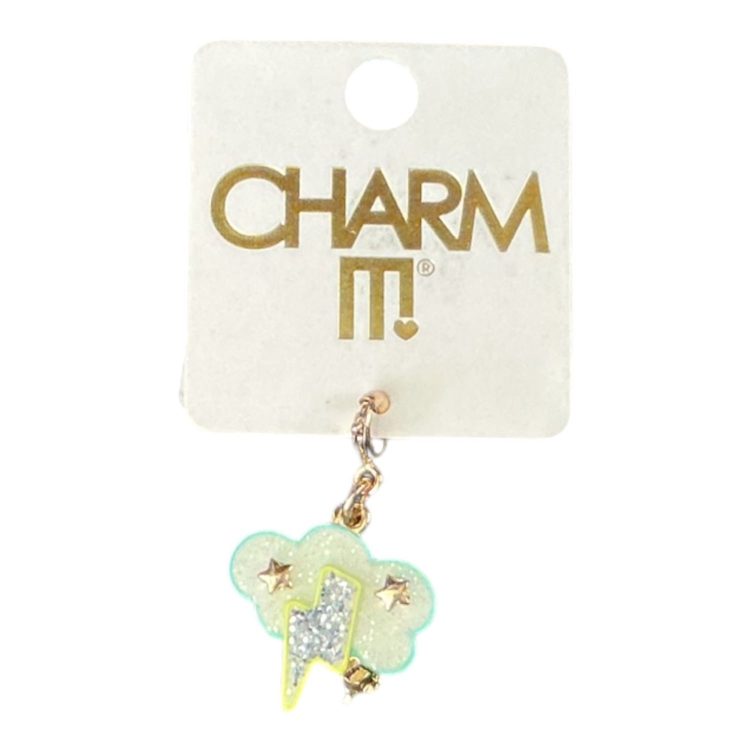 glitter lightning charm