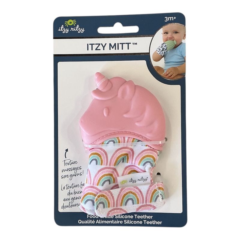 Teething Mitt Pink Unicorn