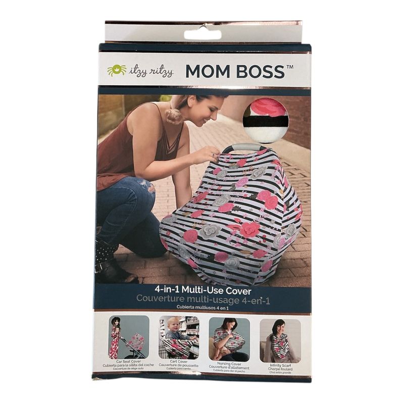 Floral Stripe Mom Boss