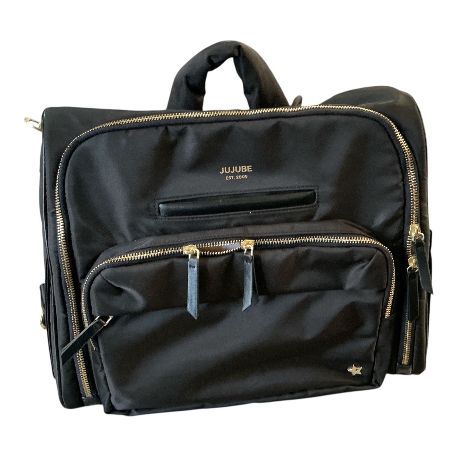 Satchel diaper bag black
