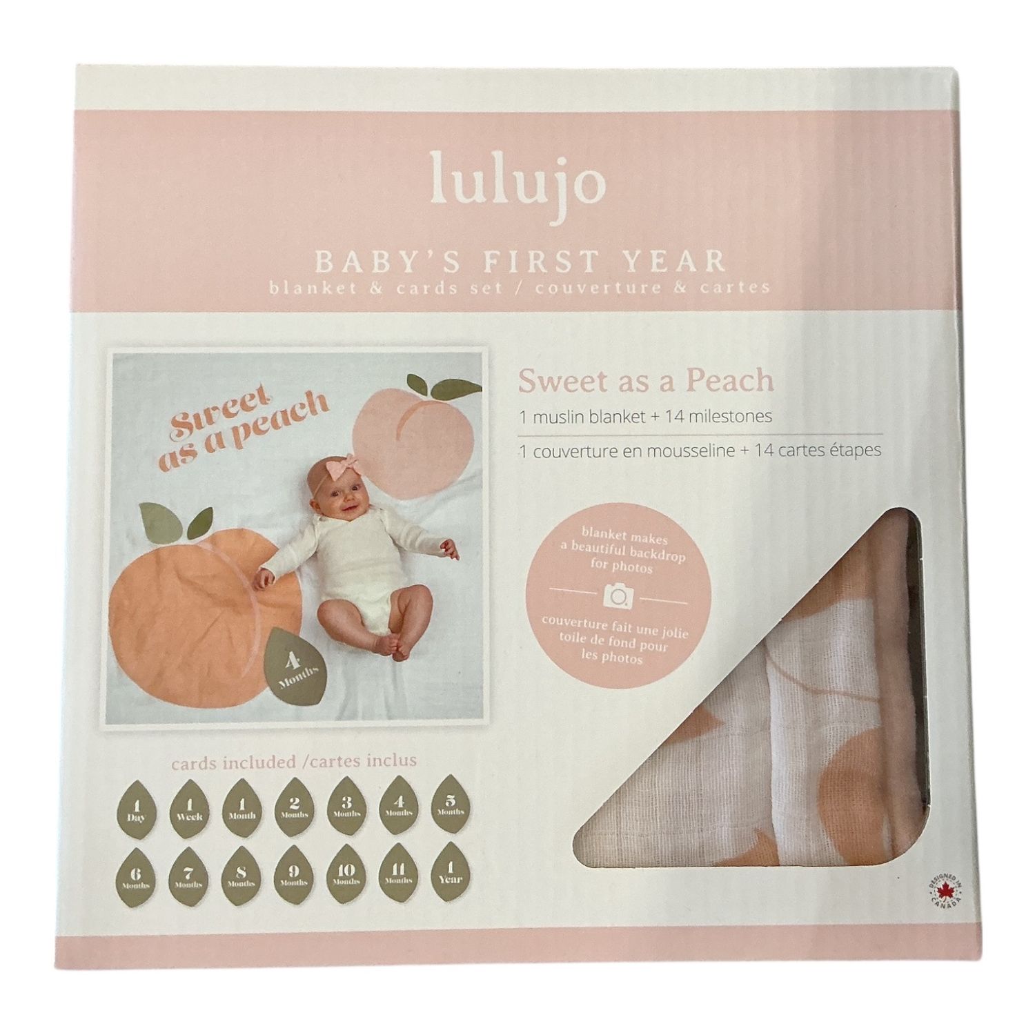 Baby's 1st Year Blanket Peach