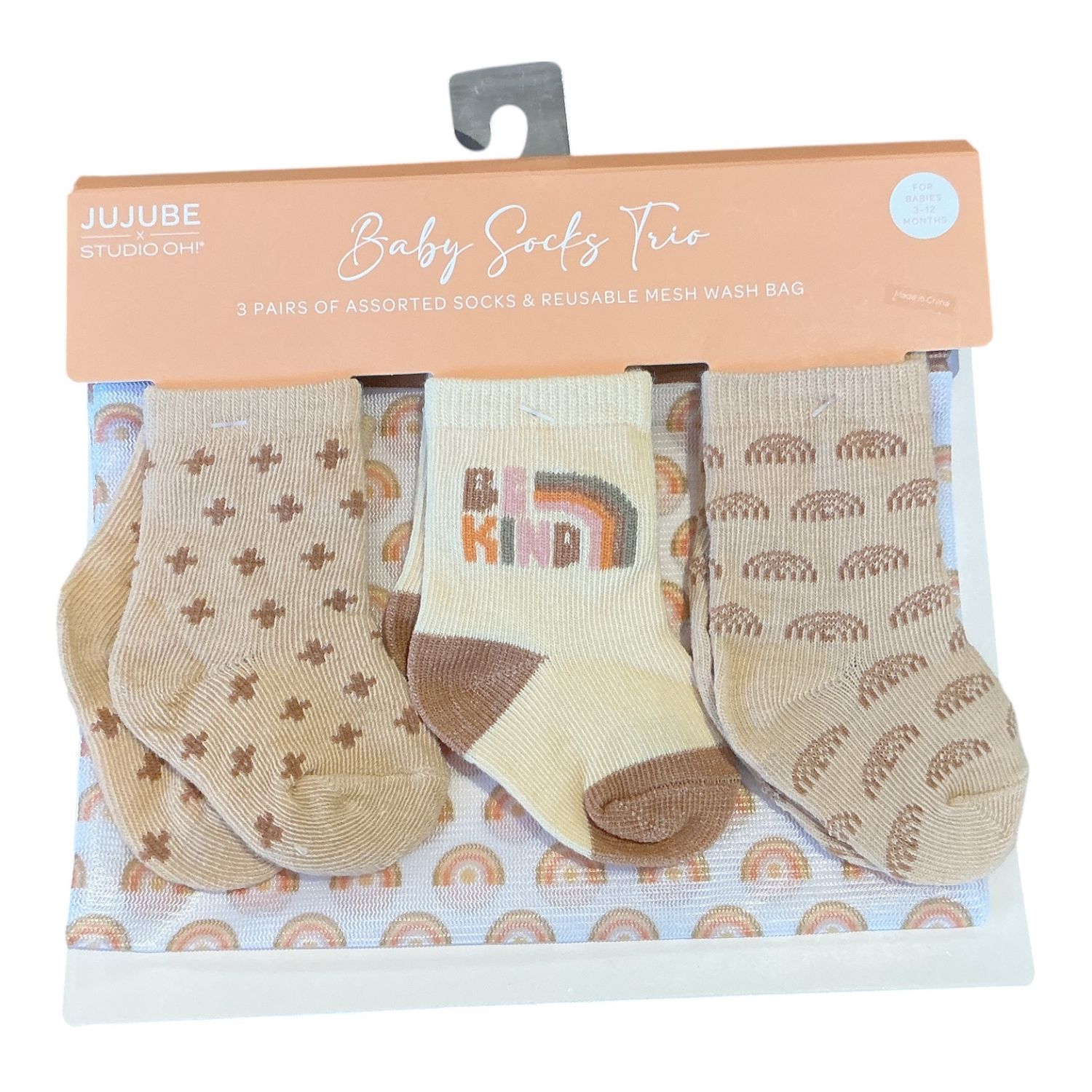 Baby sock trio Be Happy