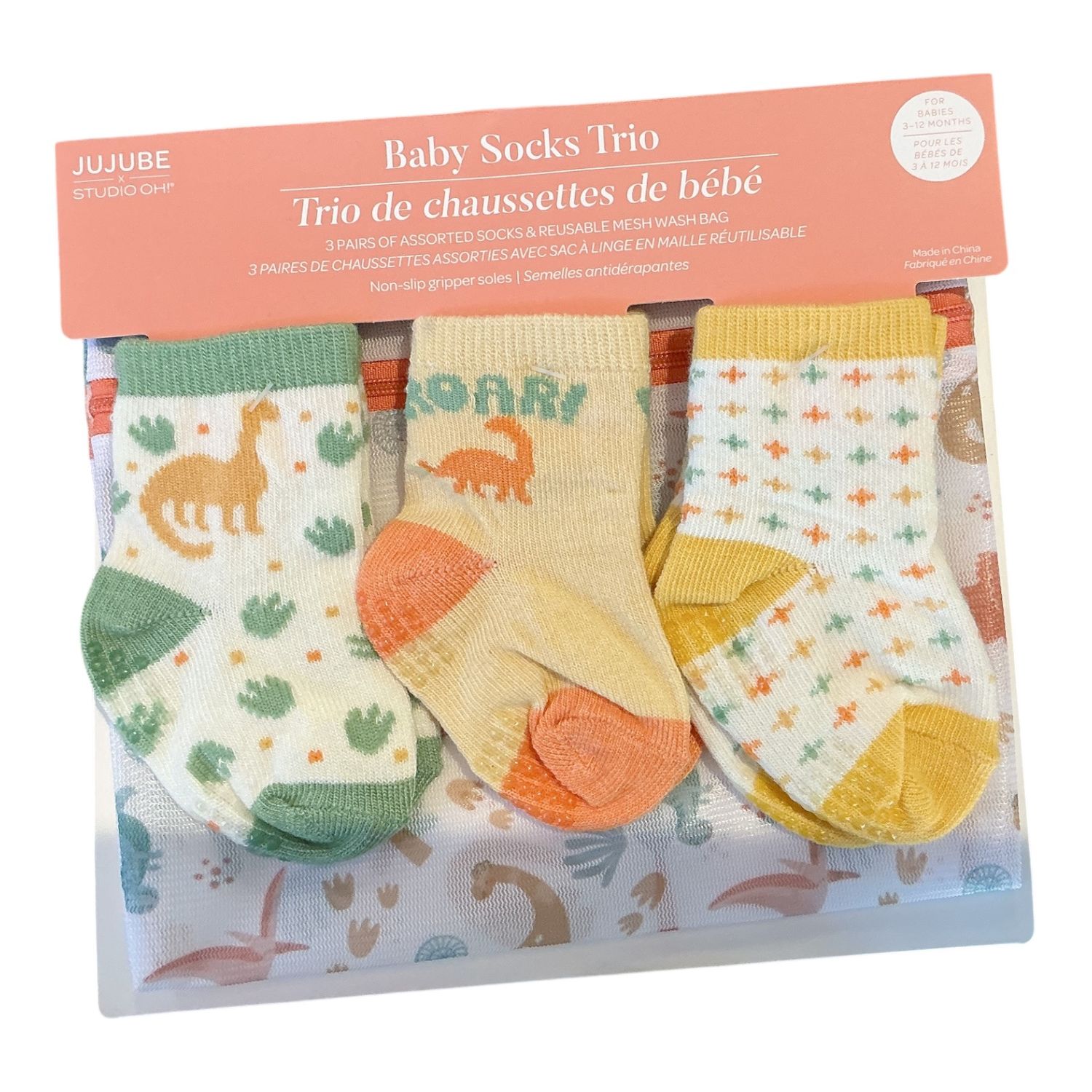 Baby sock trio Roarsome