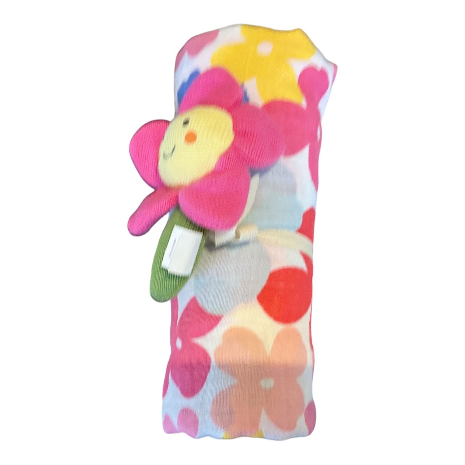 floral swaddle / rattle set