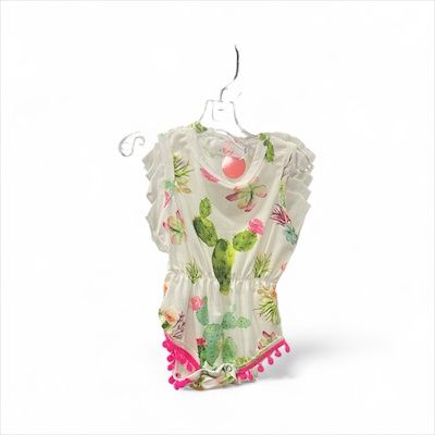 Cute Cactus Pom Pom Romper 0-6m