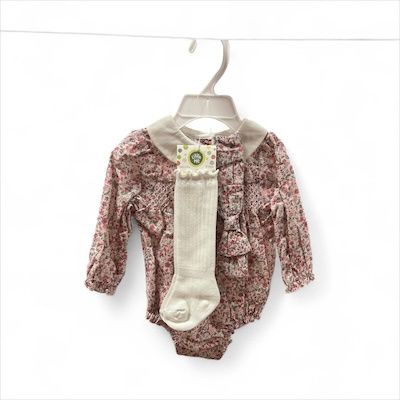 Smocked floral bubble 9m