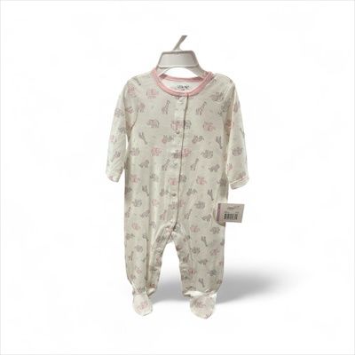 Pink Safari Footie 9m