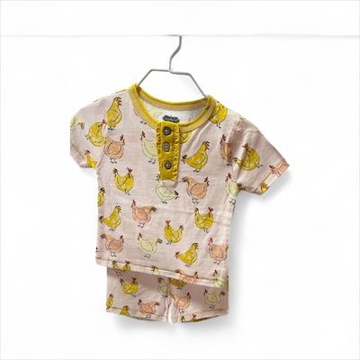 Chicken PJ Short set, Size: 12-18m