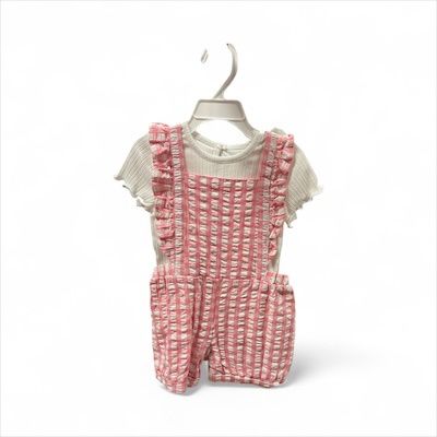 Gingham Shortall set Rose 4t