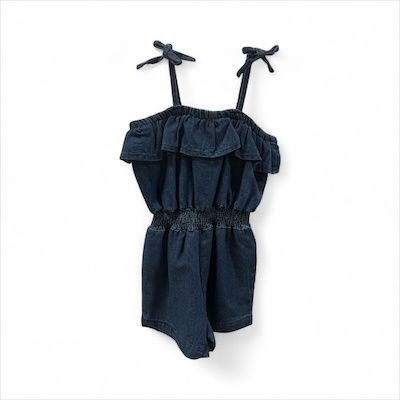 Denim Ruffle Romper 4T