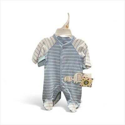 Light Blue Elephant Footie Pre
