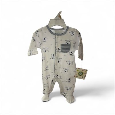 Puppy Toile Footie w/hat, Size: Preemie