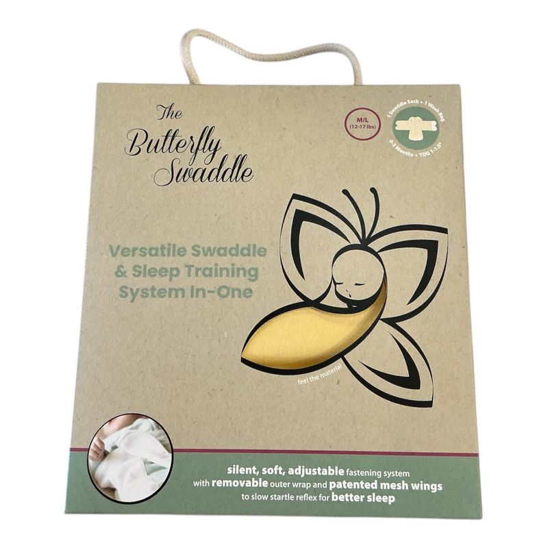 Butterfly swaddle yellow medium/large