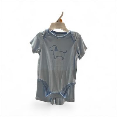 Blue puppy dog short set