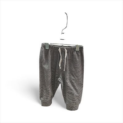 black white stripe pant 6-12M