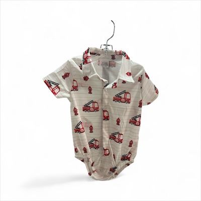 Fire truck onsie, Size: 12-18M