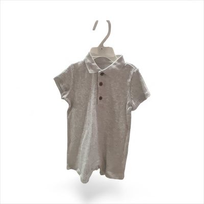 Grey Polo Romper, Size: 9M