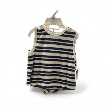 navy stripe terry  2pc  18mo