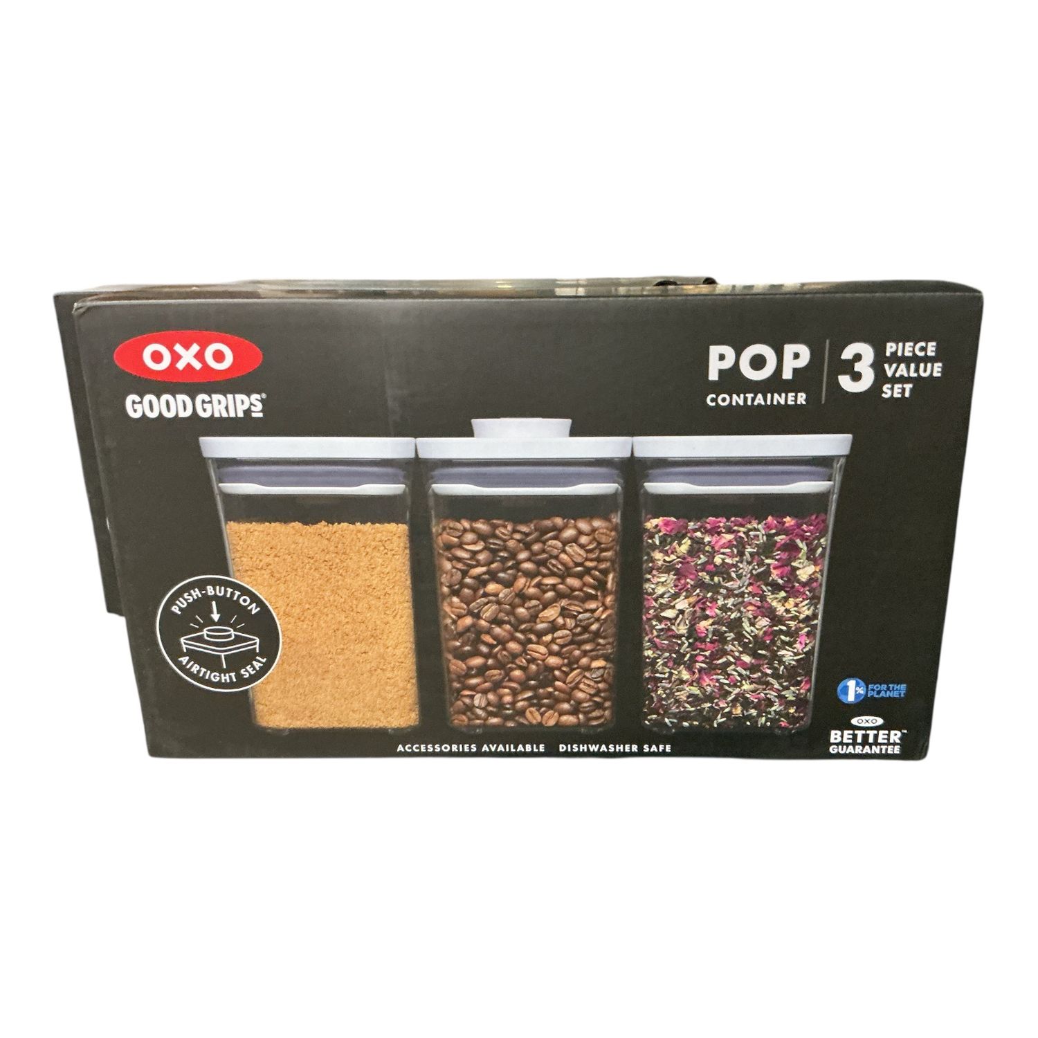 3pc small pop container set