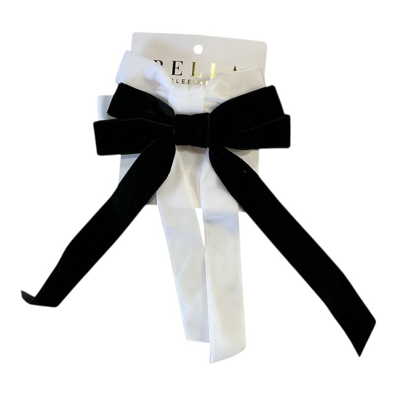 Black and White Bow Clip
