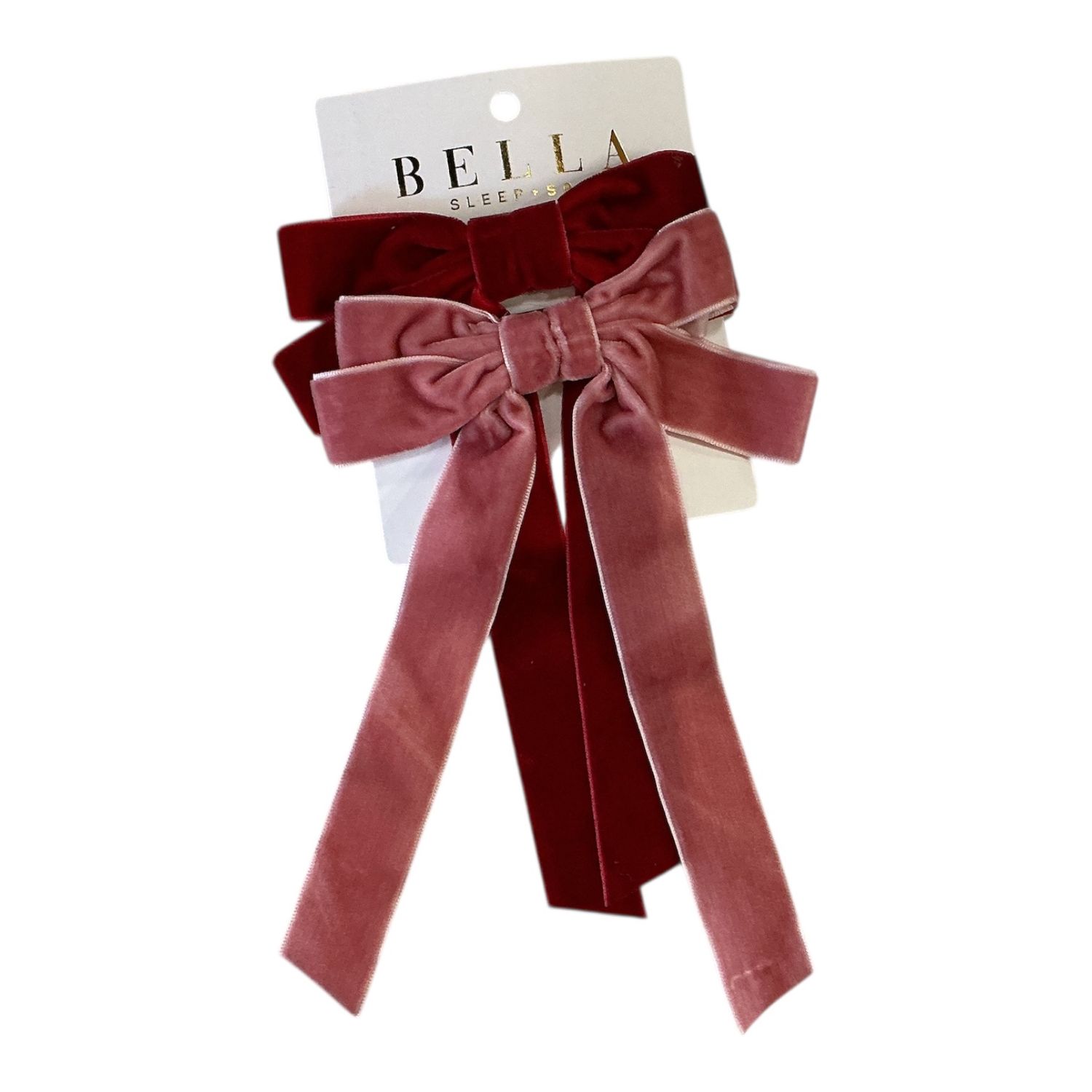 Red and Pink bow clip