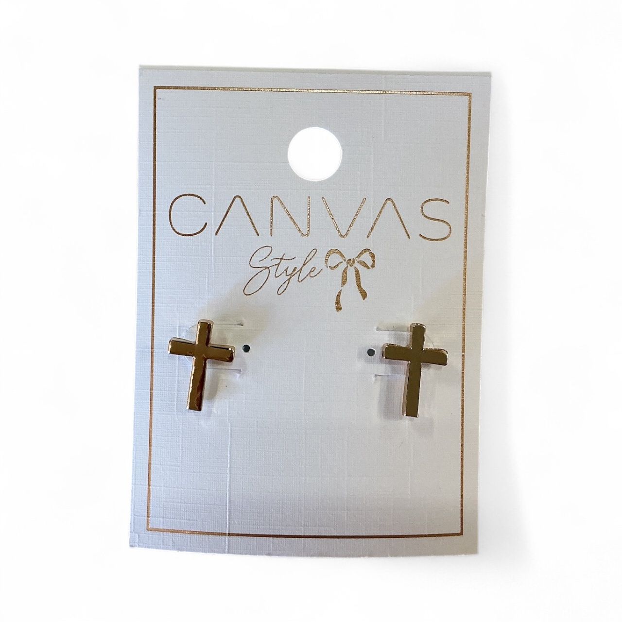 Gold Cross Earrings
