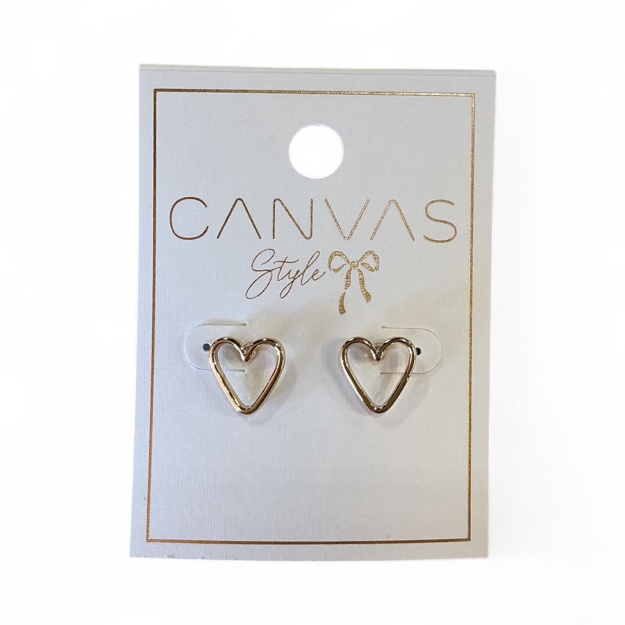 Open Heart Stud Earrings