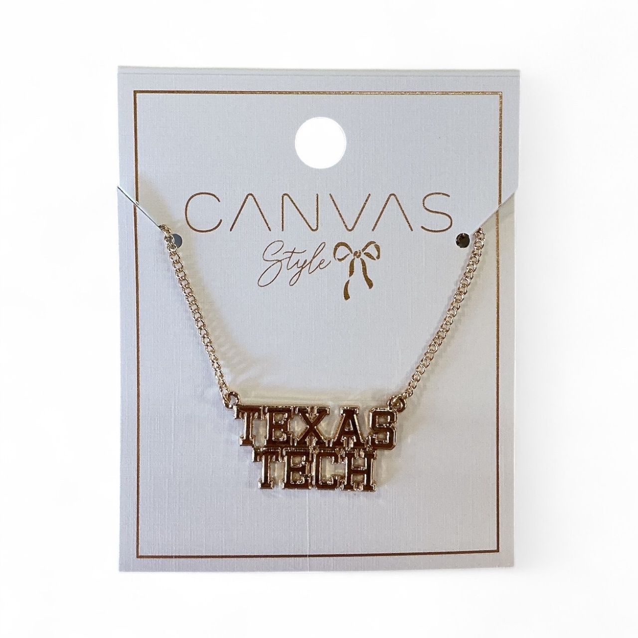 Texas Tech Outline Necklace