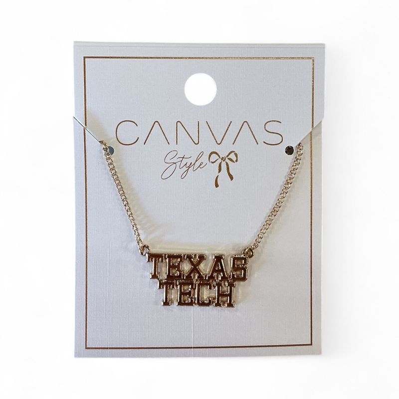 Texas Tech Outline Necklace