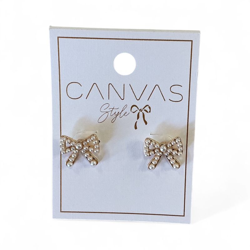 Pearl Bow Earrings