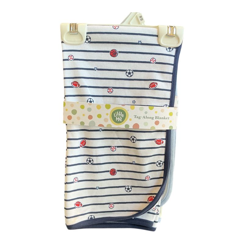 Navy Stripe Sports Blanket