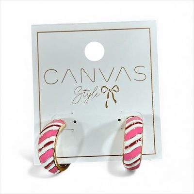 Candy Cane Striped Hoops