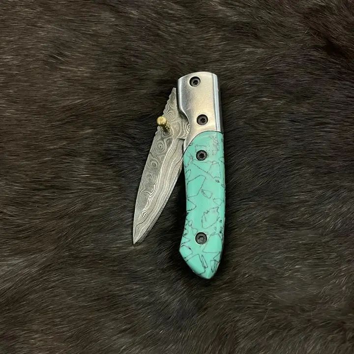 AzureGlide Damascus Steel Turquoise
