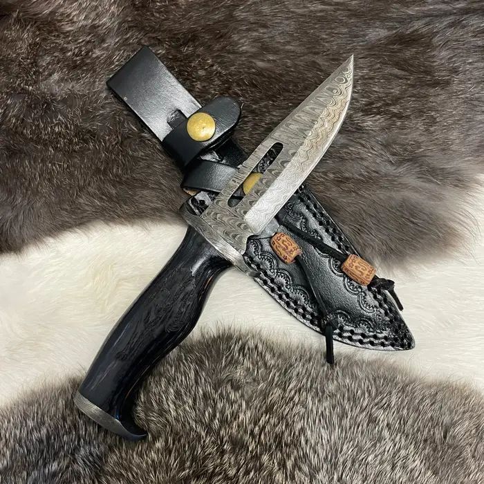 Lunar Guardian Damascus Knife