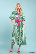 Green Striped Dresses, Size: S