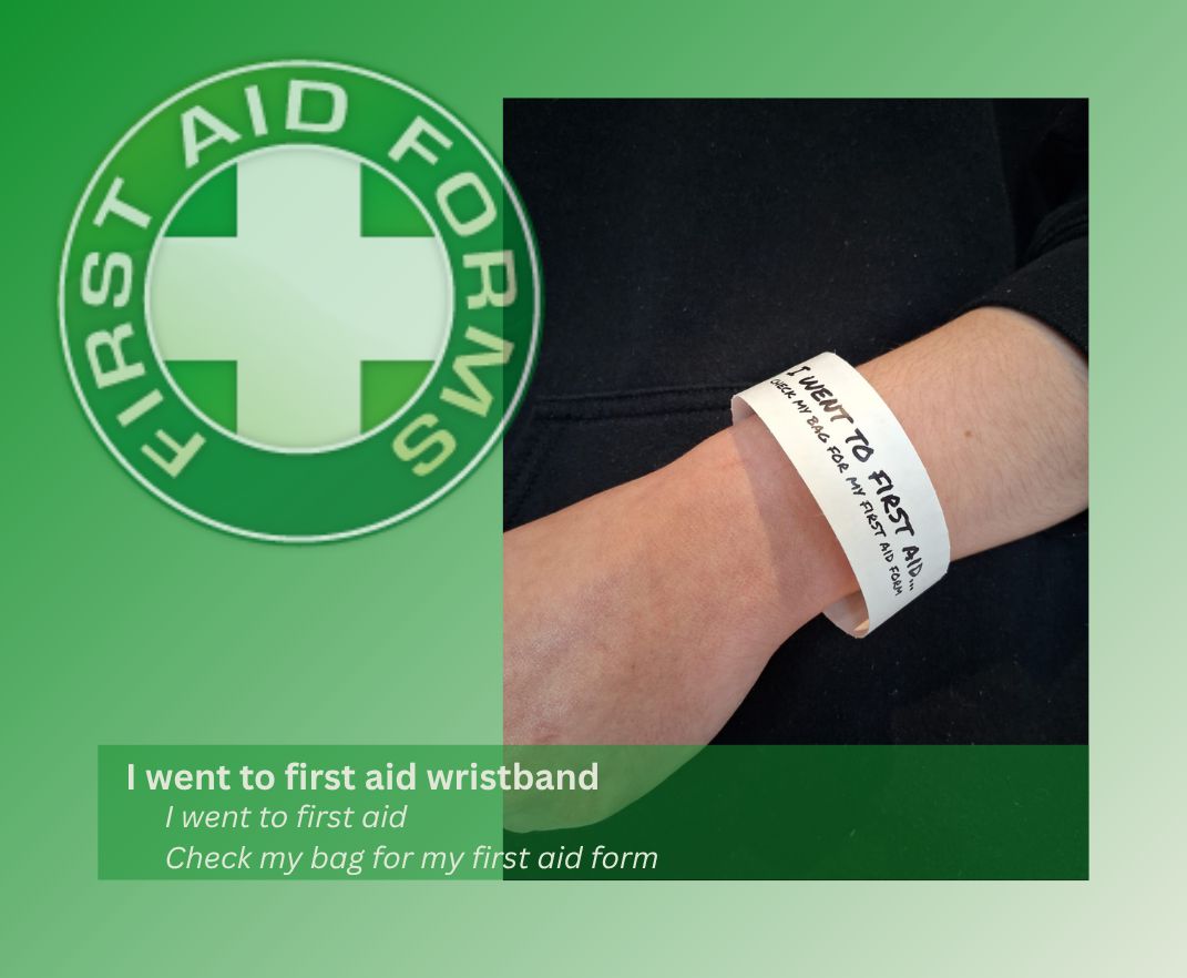 I went to first aid wristbands (x100)