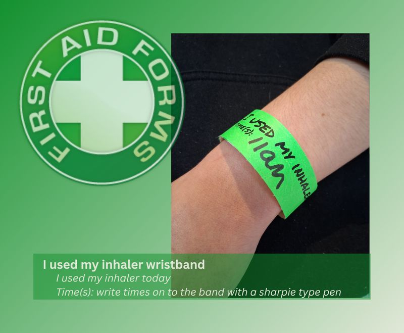 I used my inhaler wristbands (x300)