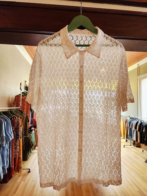 Flower net shirt
