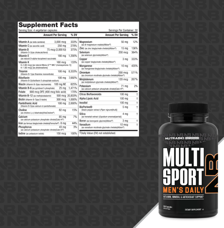 Nutrabio Multi Sport Vitamins MENS