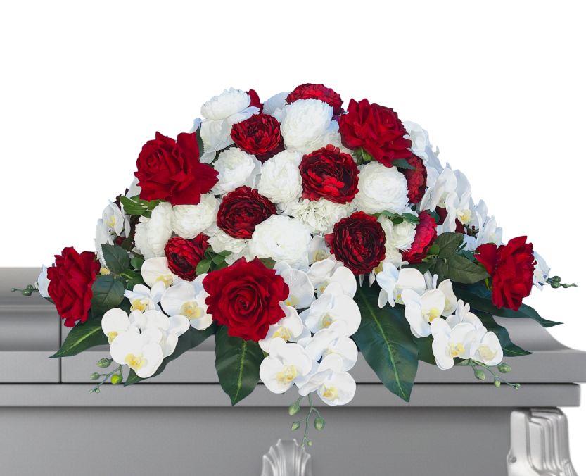 Red Rose Half Casket Spray