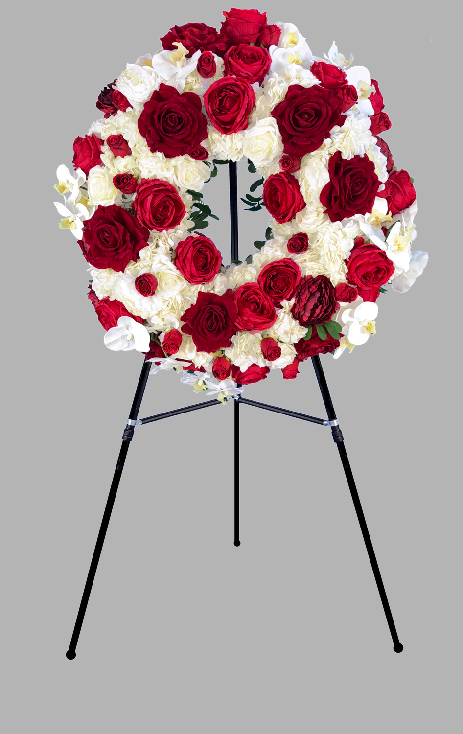 Red Rose Funeral Wreath