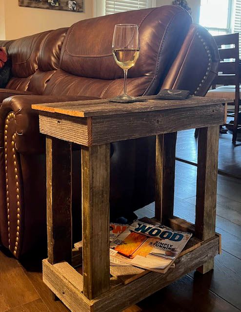 Reclaimed Wood End Table