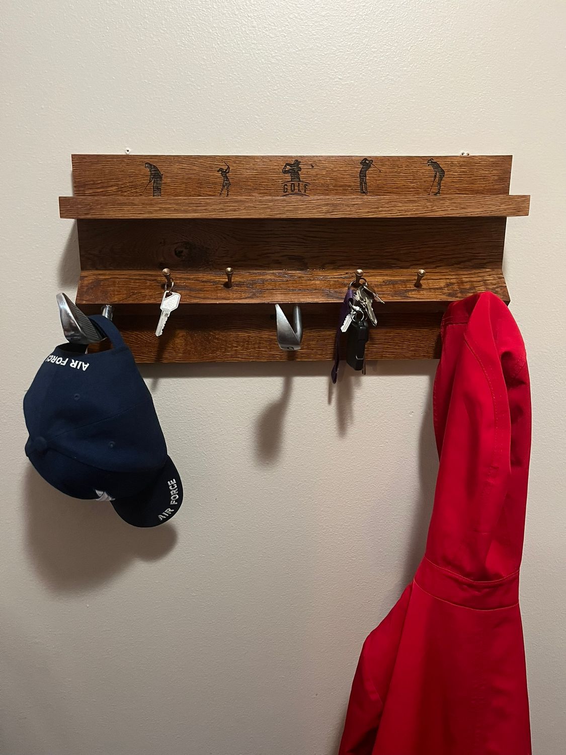 Golf Themed Coat and Key Rack