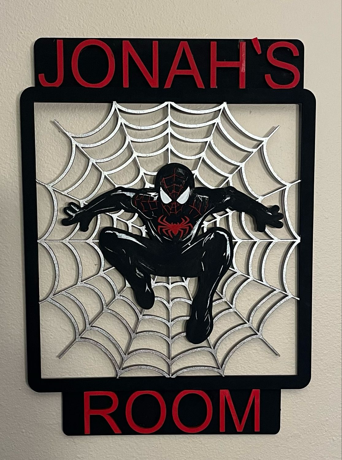 Custom Spiderman Personalized Door Hanging 